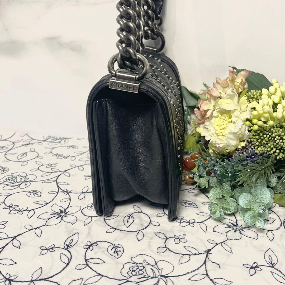 Chanel Studs Quilted Chain Shoulder Bag