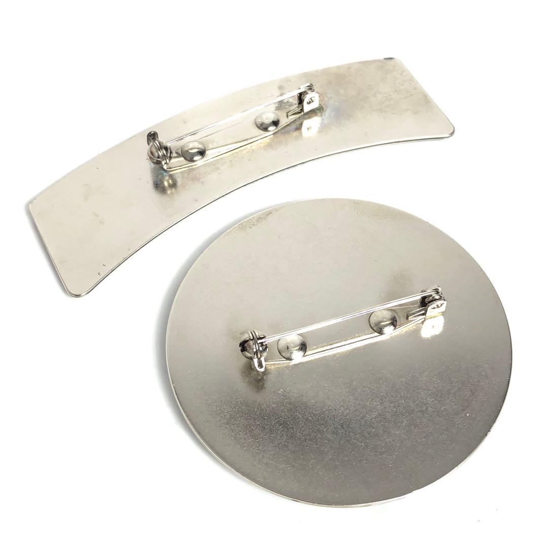 Celine Badges Set Of 2 Triomphe Logo Pin Badges Brooch