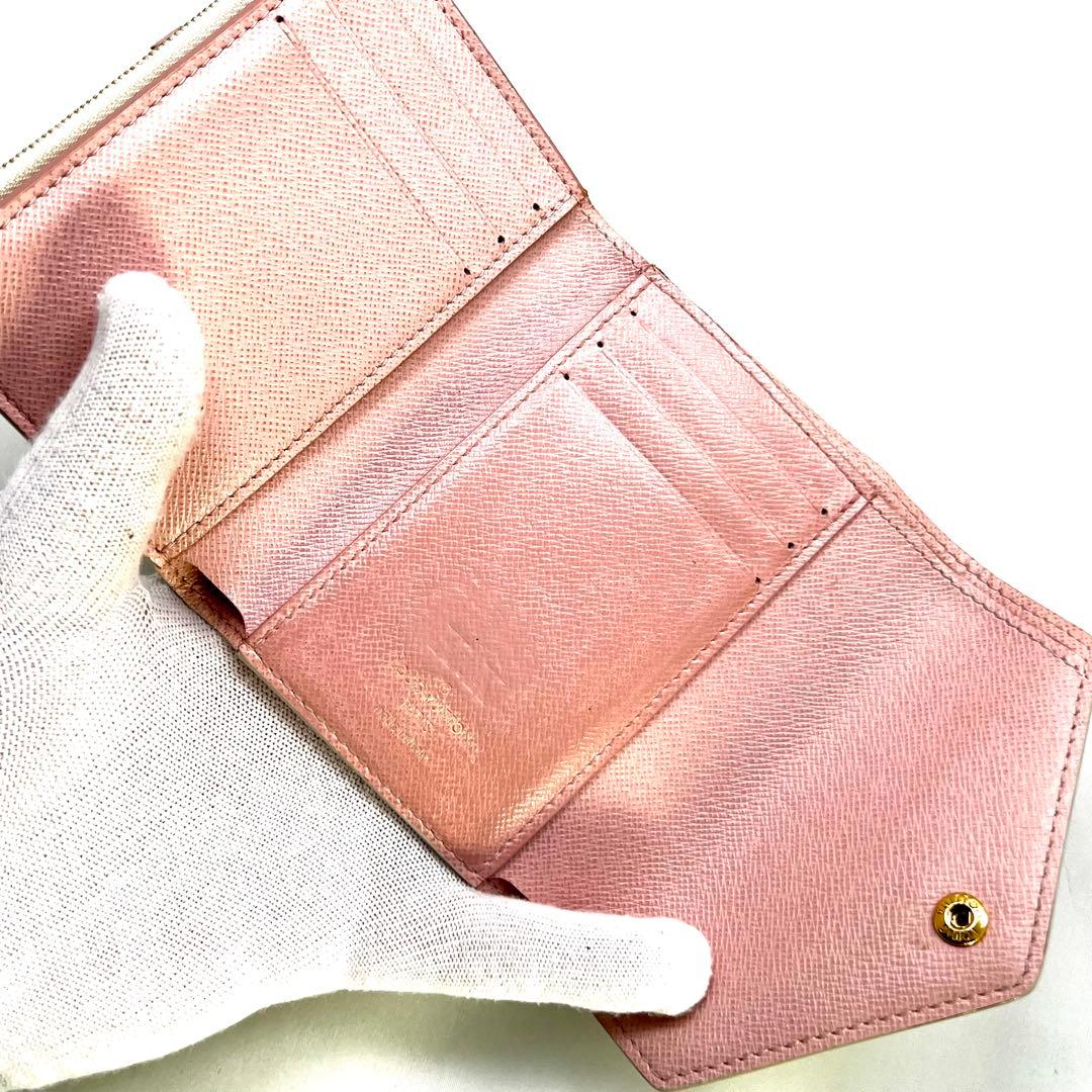 Louis Vuitton Damier Azur Portefeuille Victorine Rosevalerine Wallet