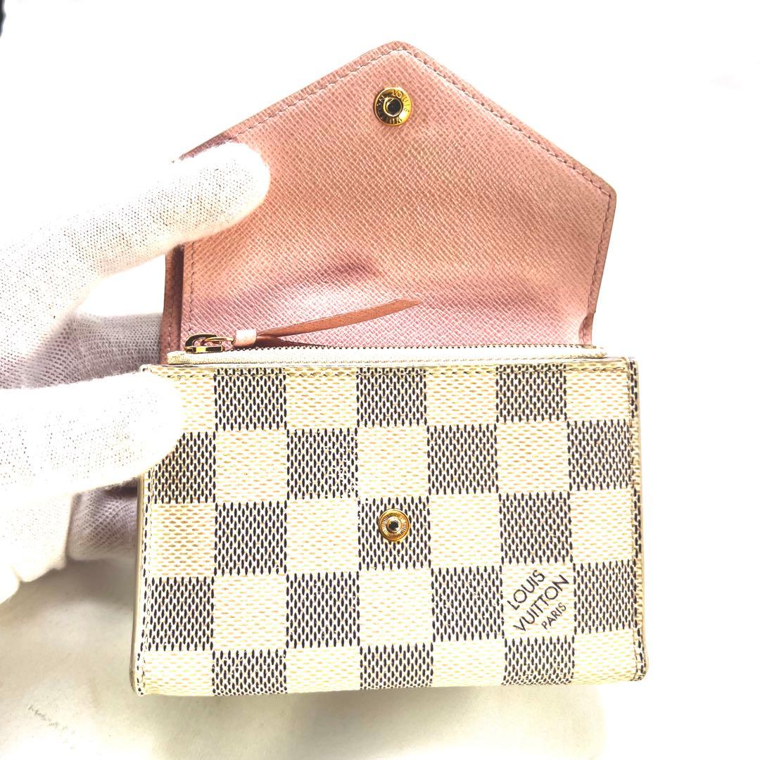 Louis Vuitton Damier Azur Portefeuille Victorine Rosevalerine Wallet