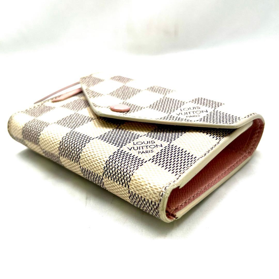 Louis Vuitton Damier Azur Portefeuille Victorine Rosevalerine Wallet