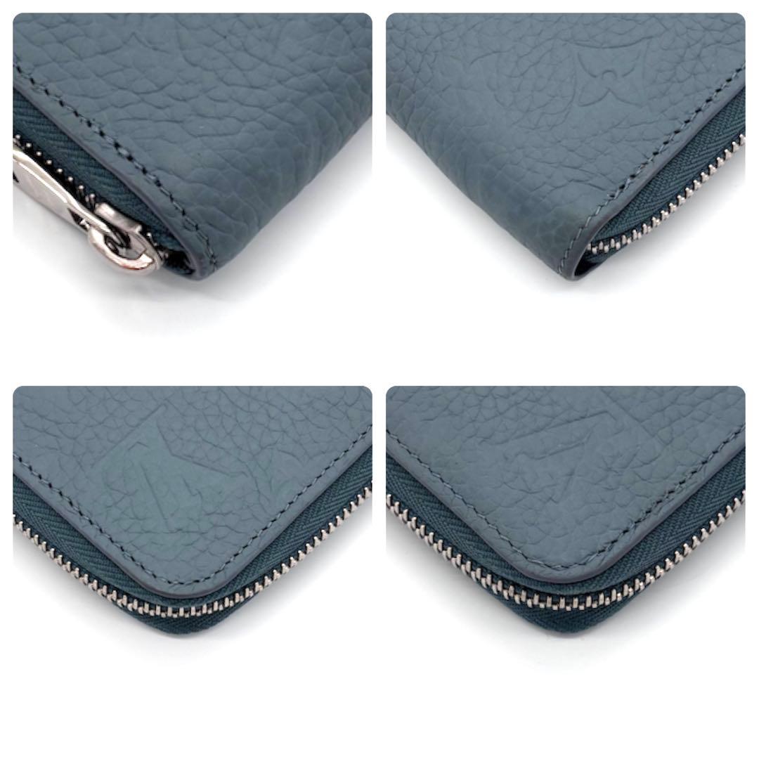 Louis Vuitton Taurillon Monogram Zippy Horizontal Misty Lake Wallet — view 7