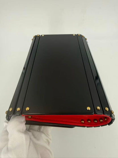 Chanel Acrylic Flap Bag Black Red CC — view 5