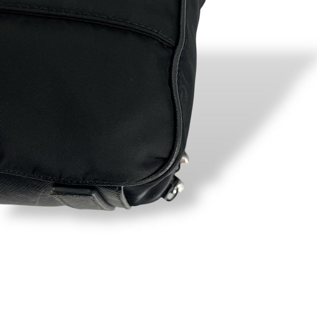 Prada 2way Business Bag Triangle Logo Shoulder Bag Nylon Leather