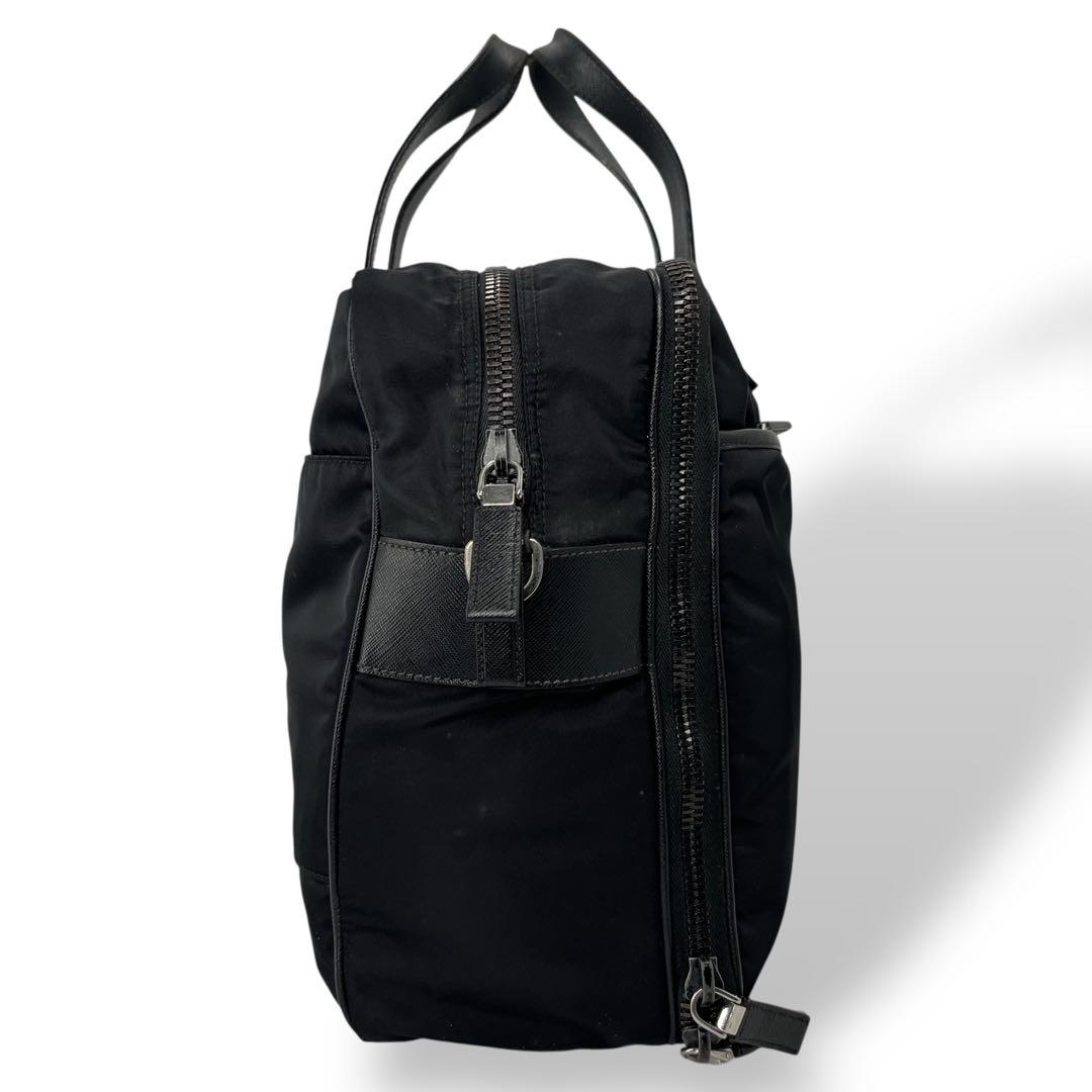 Prada 2way Business Bag Triangle Logo Shoulder Bag Nylon Leather