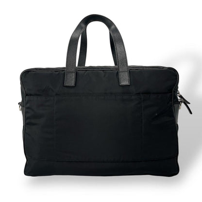 Prada 2way Business Bag Triangle Logo Shoulder Bag Nylon Leather