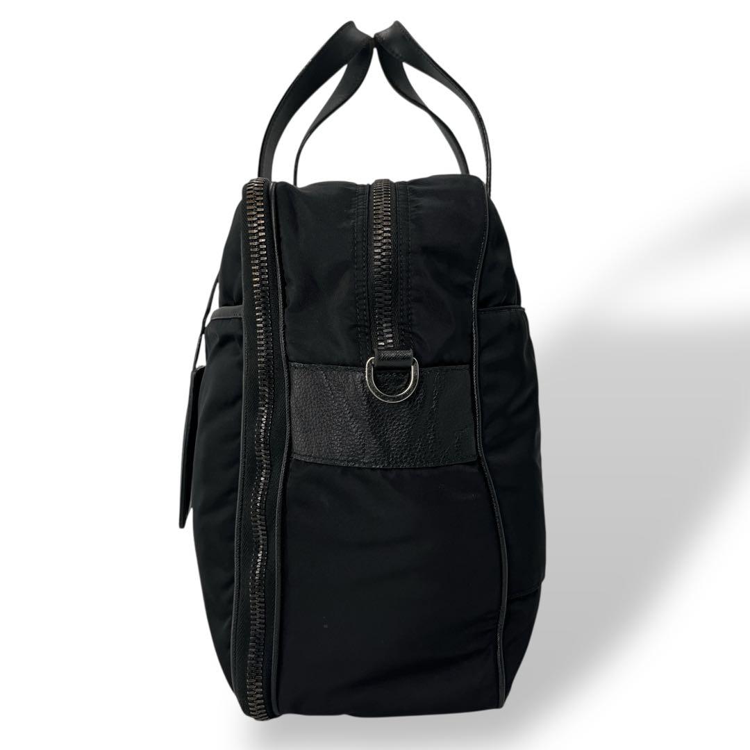 Prada 2way Business Bag Triangle Logo Shoulder Bag Nylon Leather