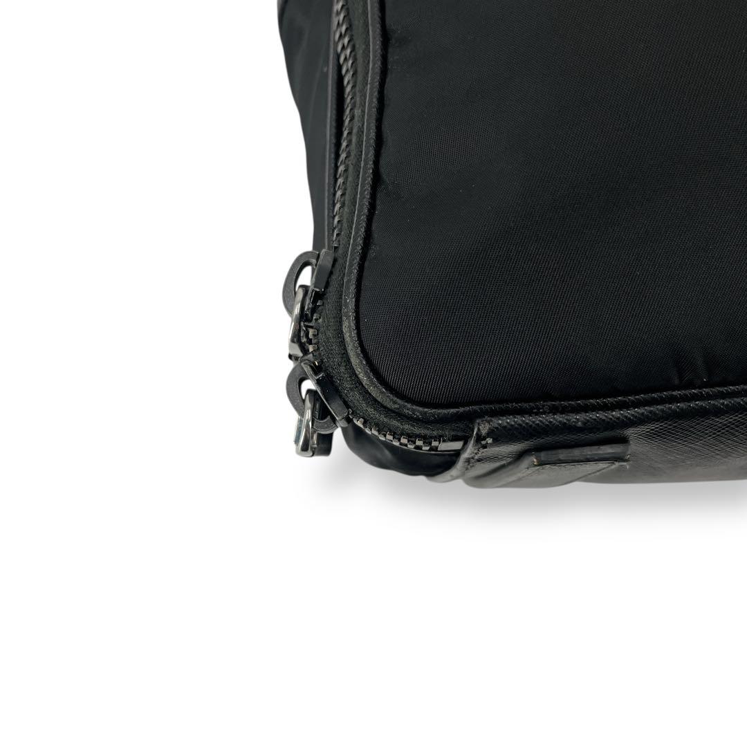 Prada 2way Business Bag Triangle Logo Shoulder Bag Nylon Leather