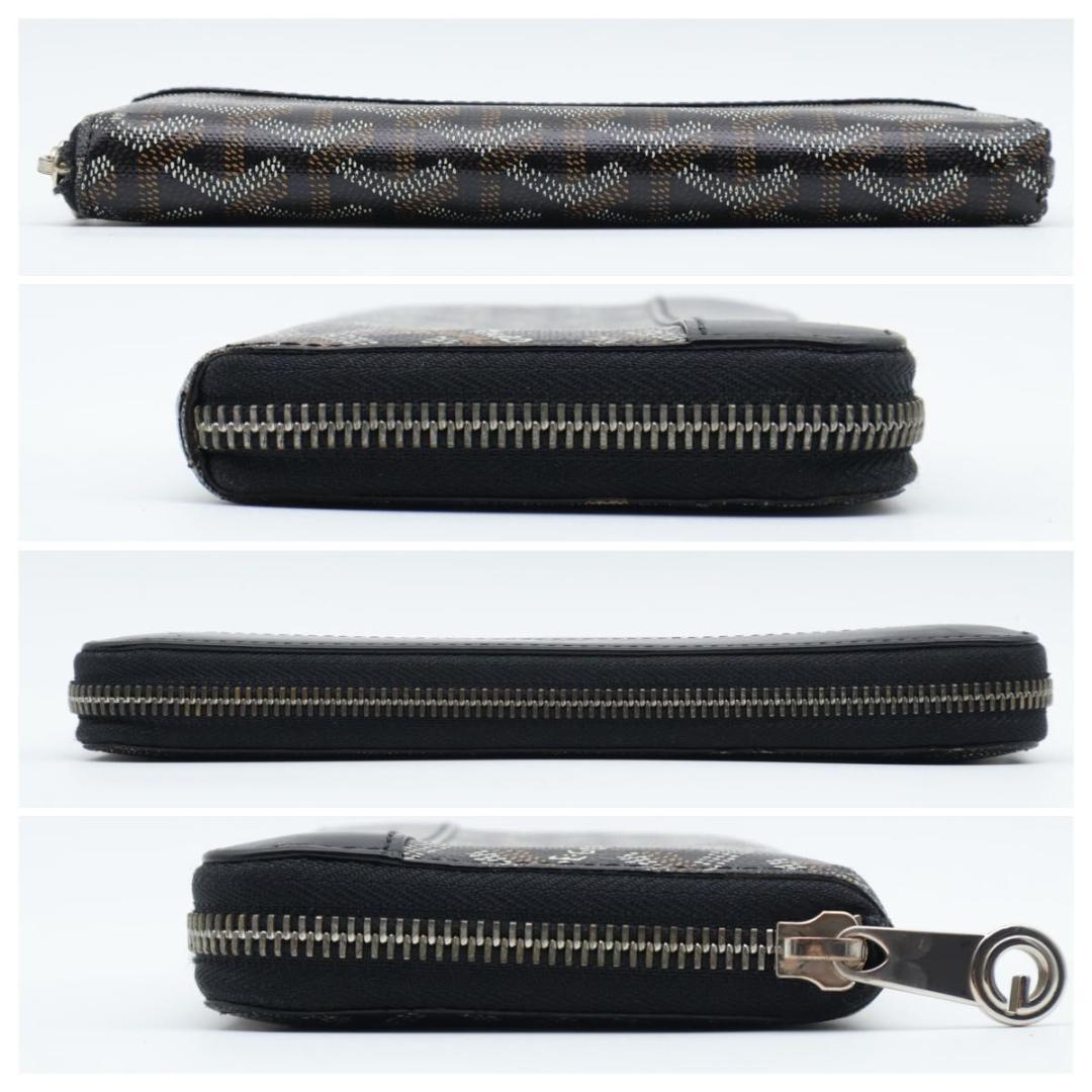 Goyard Matignon GM Black Wallet Herringbone — view 9