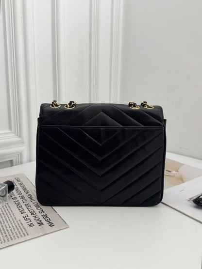 Chanel V-stitch 2-Way Chain Shoulder Bag Lambskin — view 3