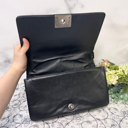 Chanel Quilted Shoulder Bag Black — view 8