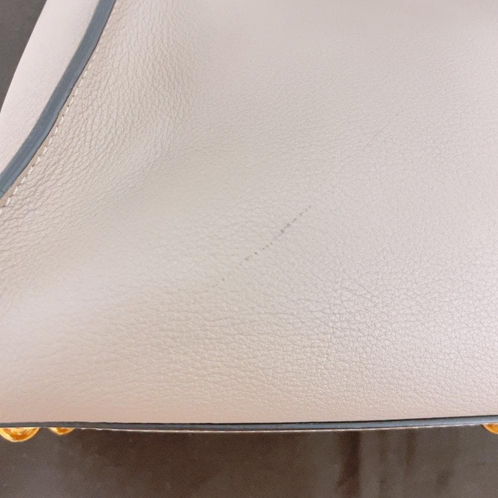 Fendi Peekaboo Tortola Gray Ju Beige Handbag — view 8