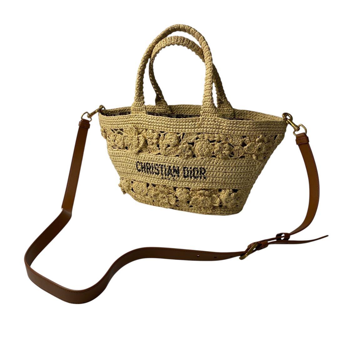 RRP 800000 Beautiful DIOR Pannier Chapeau Basket Bag Raffia