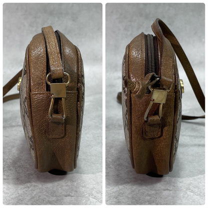 Gucci GG Shoulder Bag Brown Beige Logo Leather — view 6