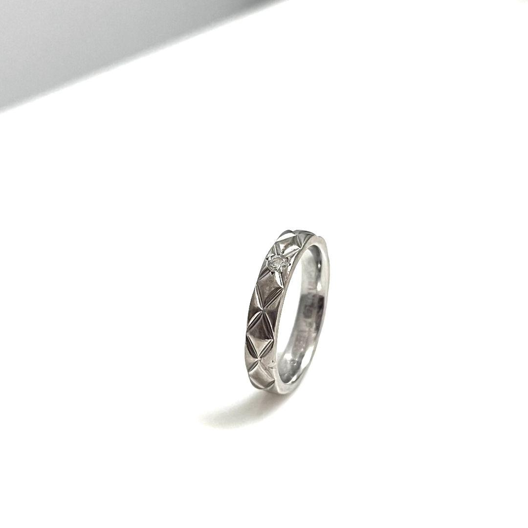 Fine Chanel J2821 Coco Crush Diamond Ring In Platinum