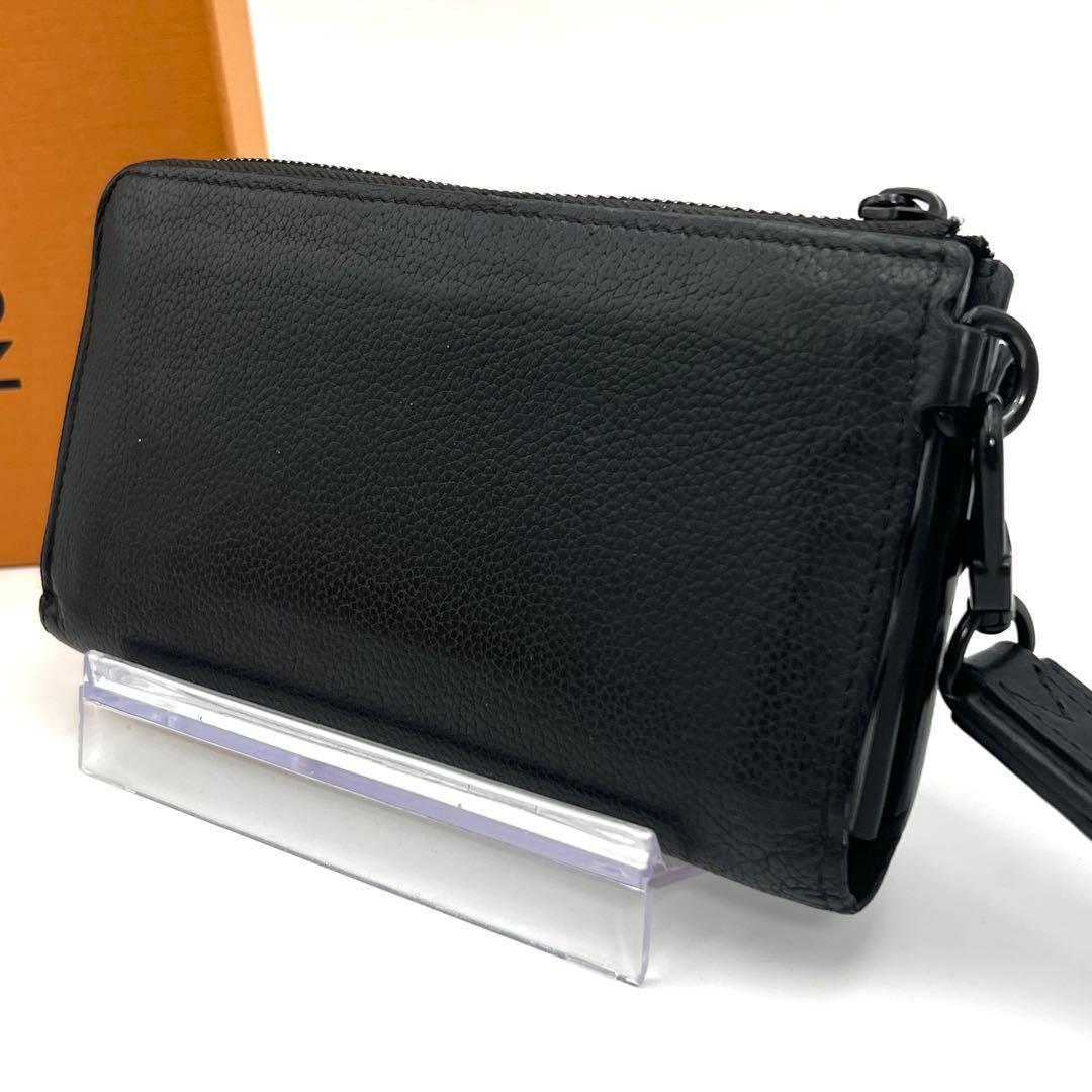 Louis Vuitton Wallet Aerogram Zippy Black Dragonne