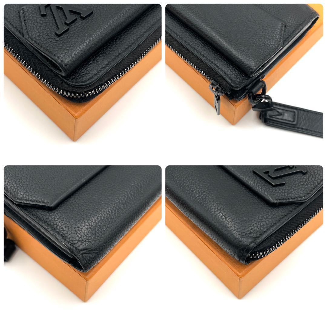 Louis Vuitton Wallet Aerogram Zippy Black Dragonne