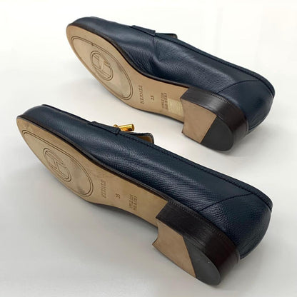 Hermes Leather Chaine D'ancre Loafer Navy