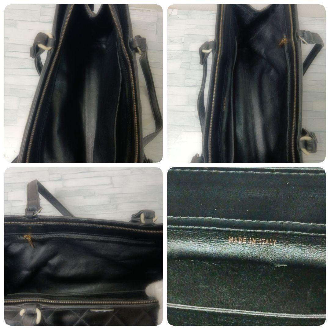 Chanel Quilted Shoulder Bag Tote Leather Black — view 6