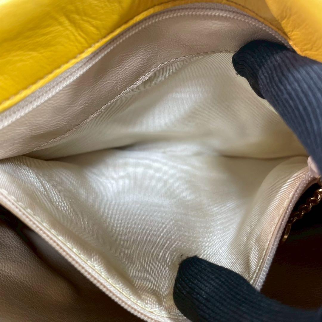 Gucci Shoulder Bag Horsebit Suede Yellow Leather — view 6