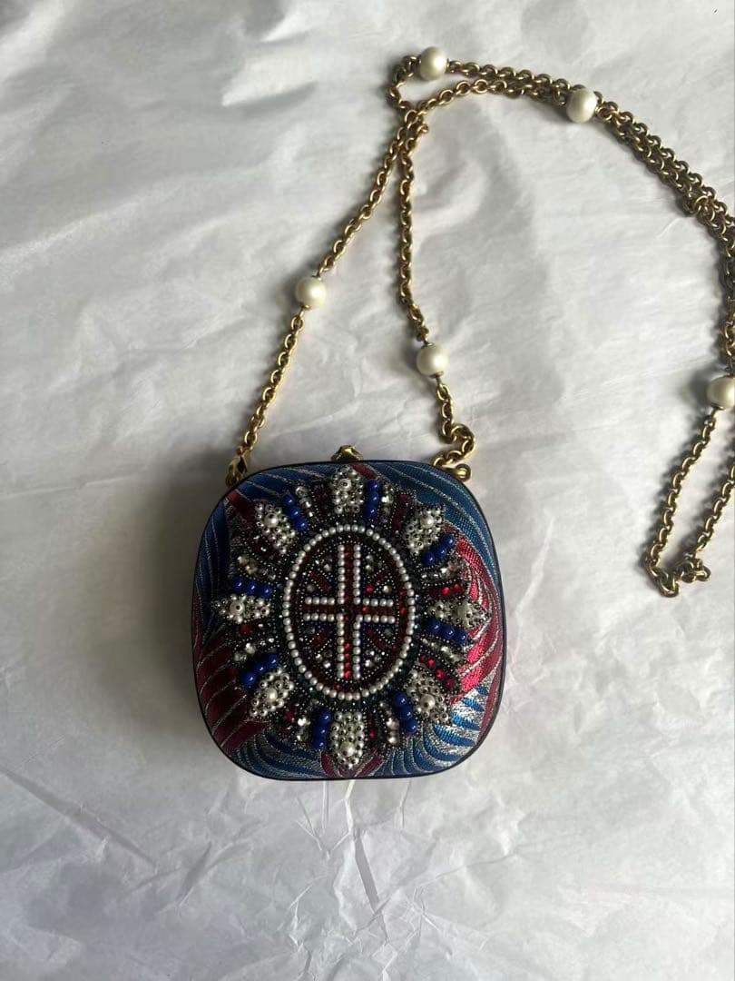 Gucci Broadway Metallic Brocade Clutch — view 2