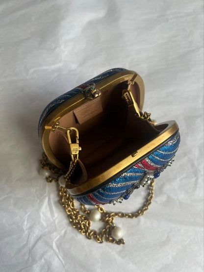 Gucci Broadway Metallic Brocade Clutch — view 5