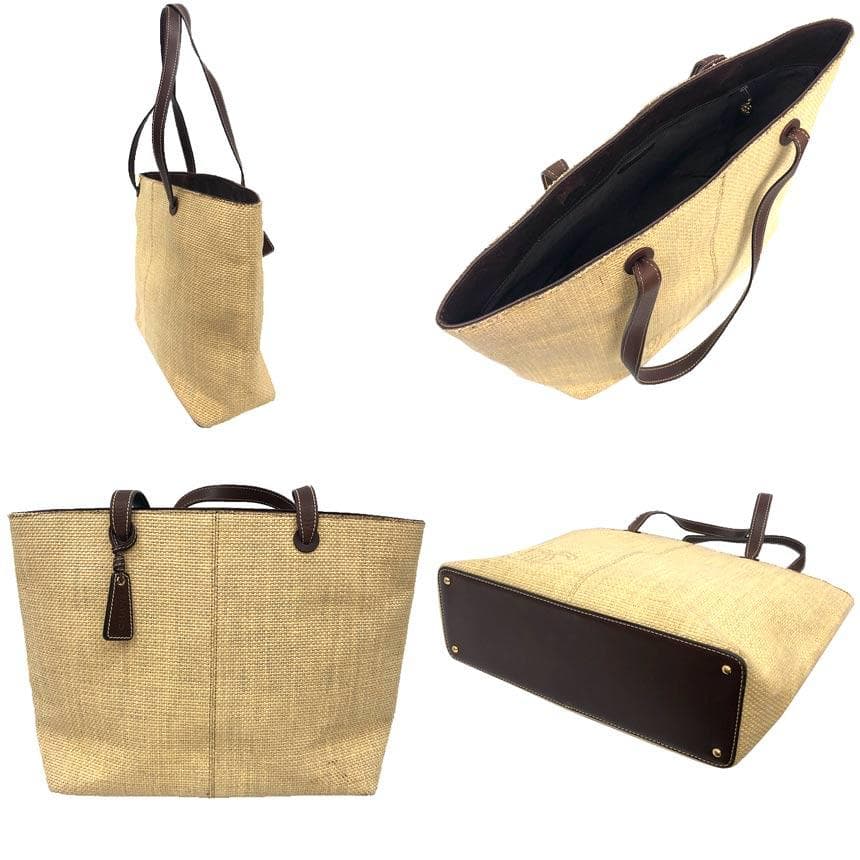 Chanel Raffia Tote Bag Basket Bag Aq12306