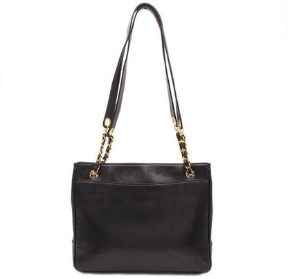 Chanel Coco Mark Leather Chain Shoulder Tote Bag