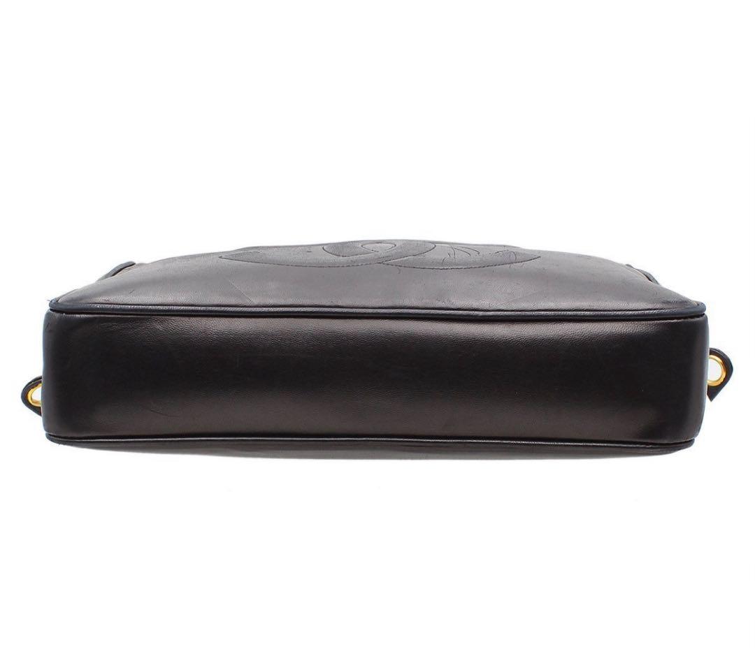 Chanel Coco Mark Leather Chain Shoulder Tote Bag