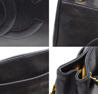 Chanel Coco Mark Leather Chain Shoulder Tote Bag