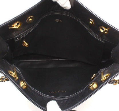 Chanel Coco Mark Leather Chain Shoulder Tote Bag