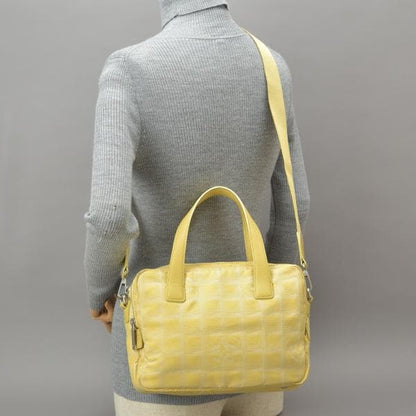 ◇chanel New Travel Line 2WAY Handbag Coco Mark Yellow