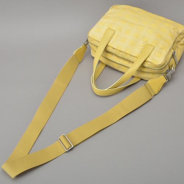 ◇chanel New Travel Line 2WAY Handbag Coco Mark Yellow