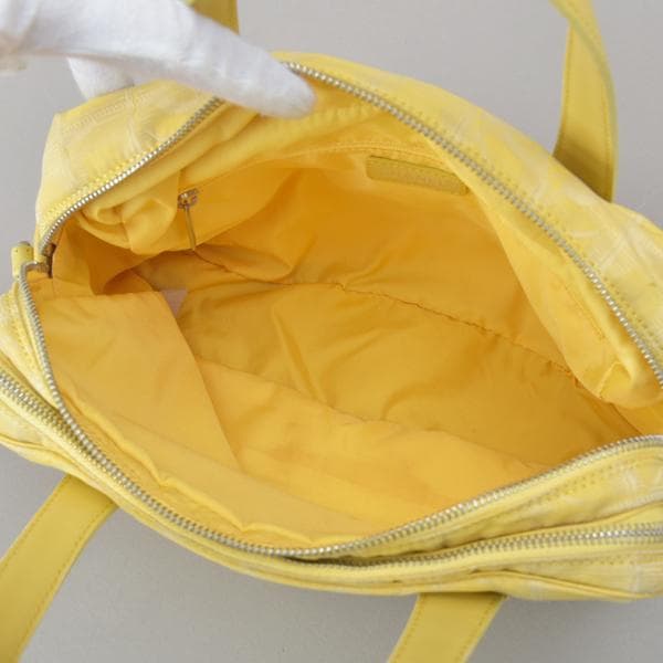 ◇chanel New Travel Line 2WAY Handbag Coco Mark Yellow