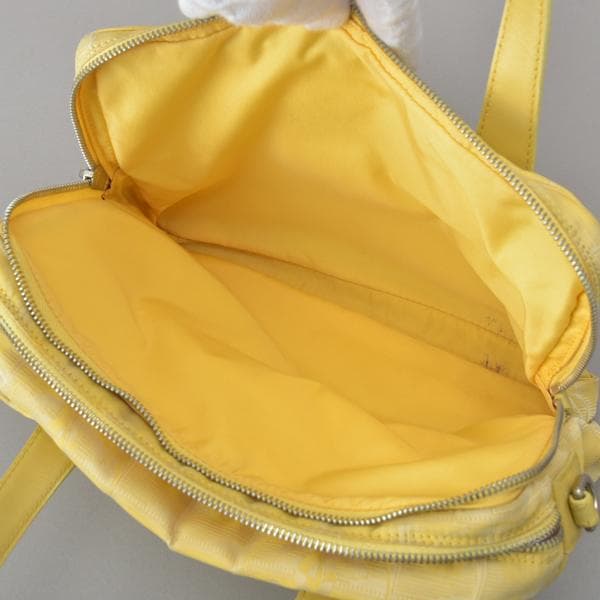 ◇chanel New Travel Line 2WAY Handbag Coco Mark Yellow