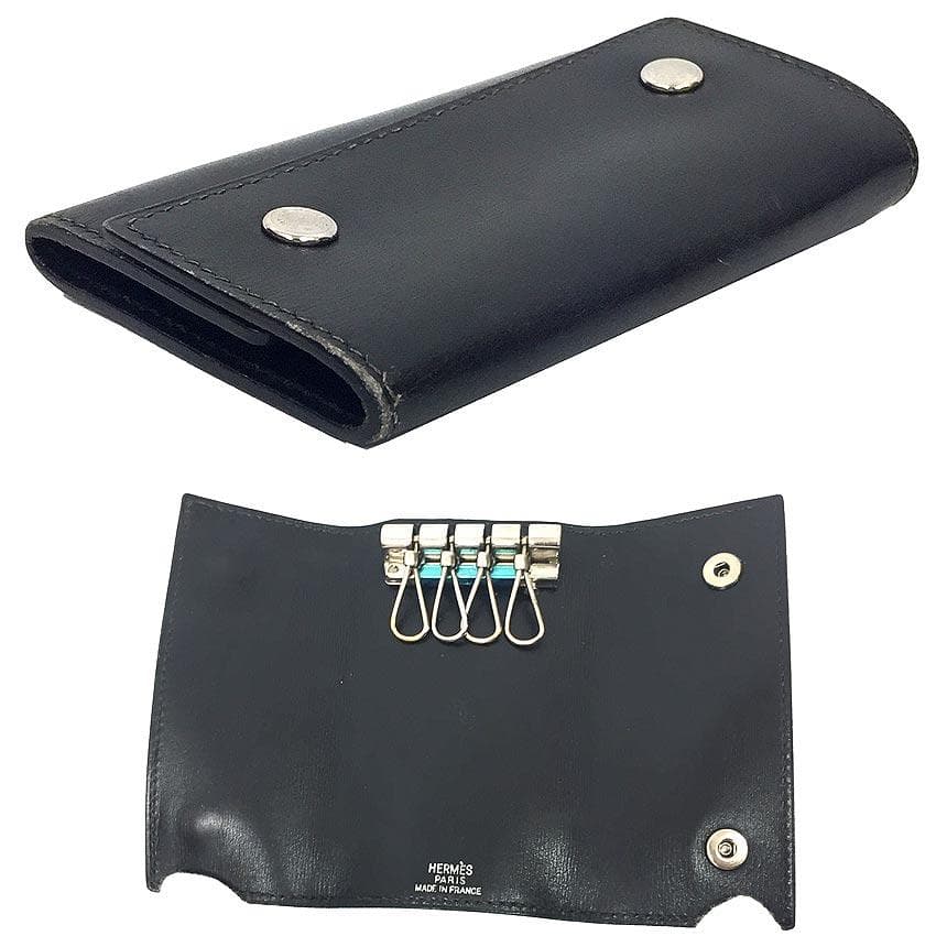 Hermes Key Case Serie Etuit Cles 4 Black Aq11273