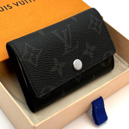 Louis Vuitton Monogram Eclipse Key Case Multicles 6 Black Key Holder