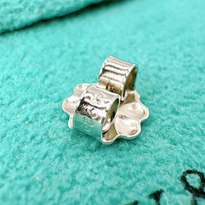 Tiffany & Co Ribbon Swing Earrings Catch Outside Silver