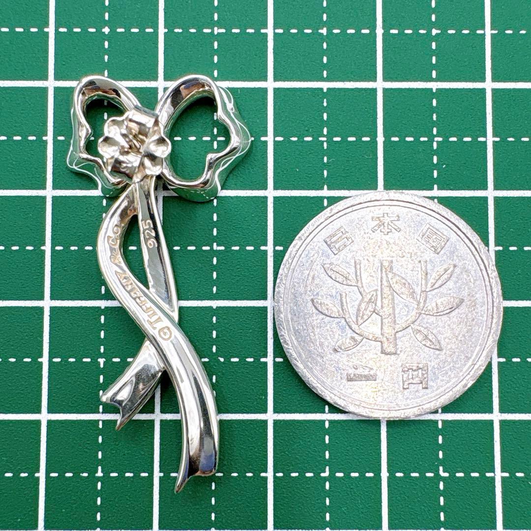 Tiffany & Co Ribbon Swing Earrings Catch Outside Silver