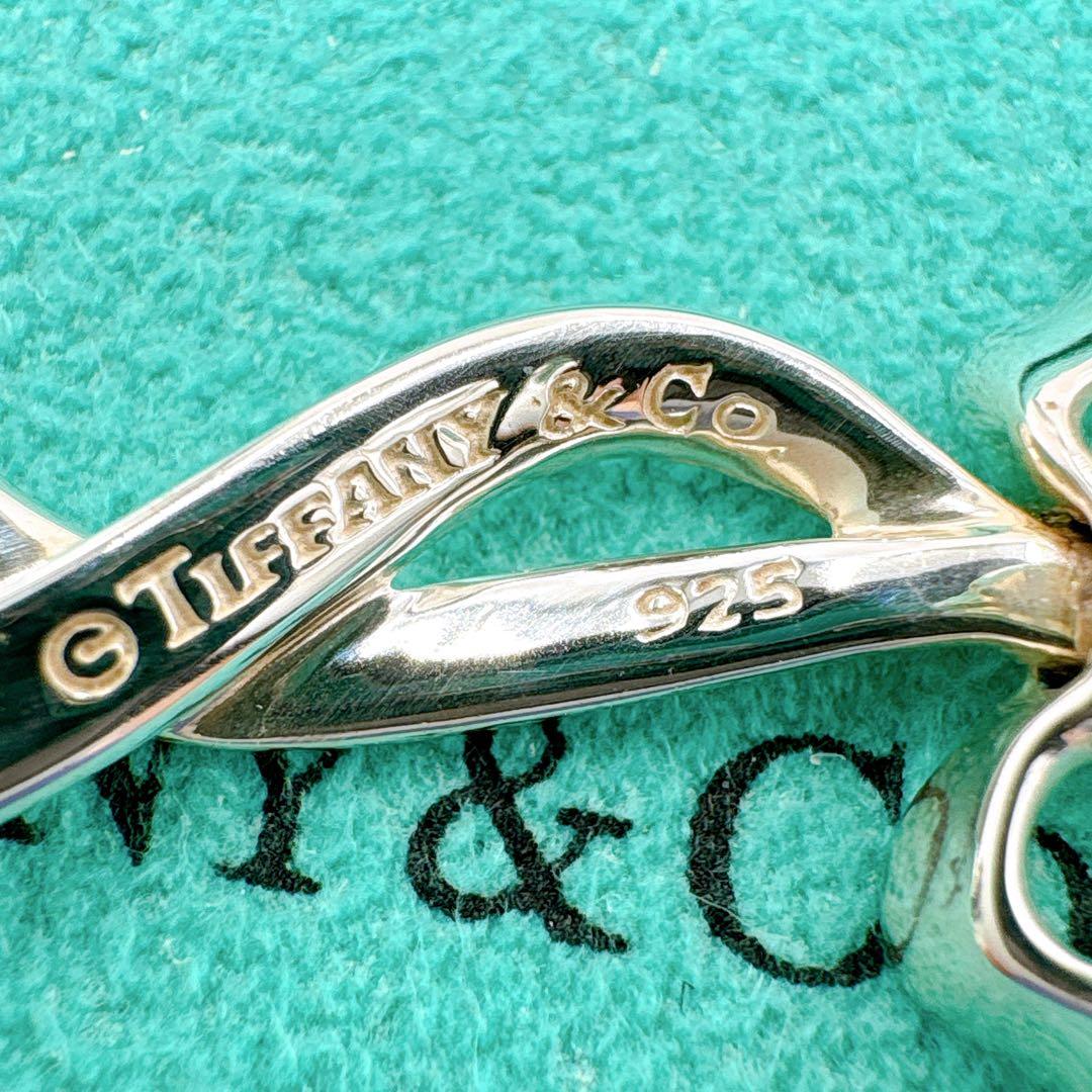Tiffany & Co Ribbon Swing Earrings Catch Outside Silver