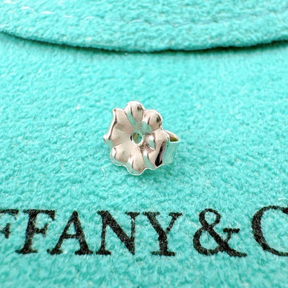 Tiffany & Co Ribbon Swing Earrings Catch Outside Silver