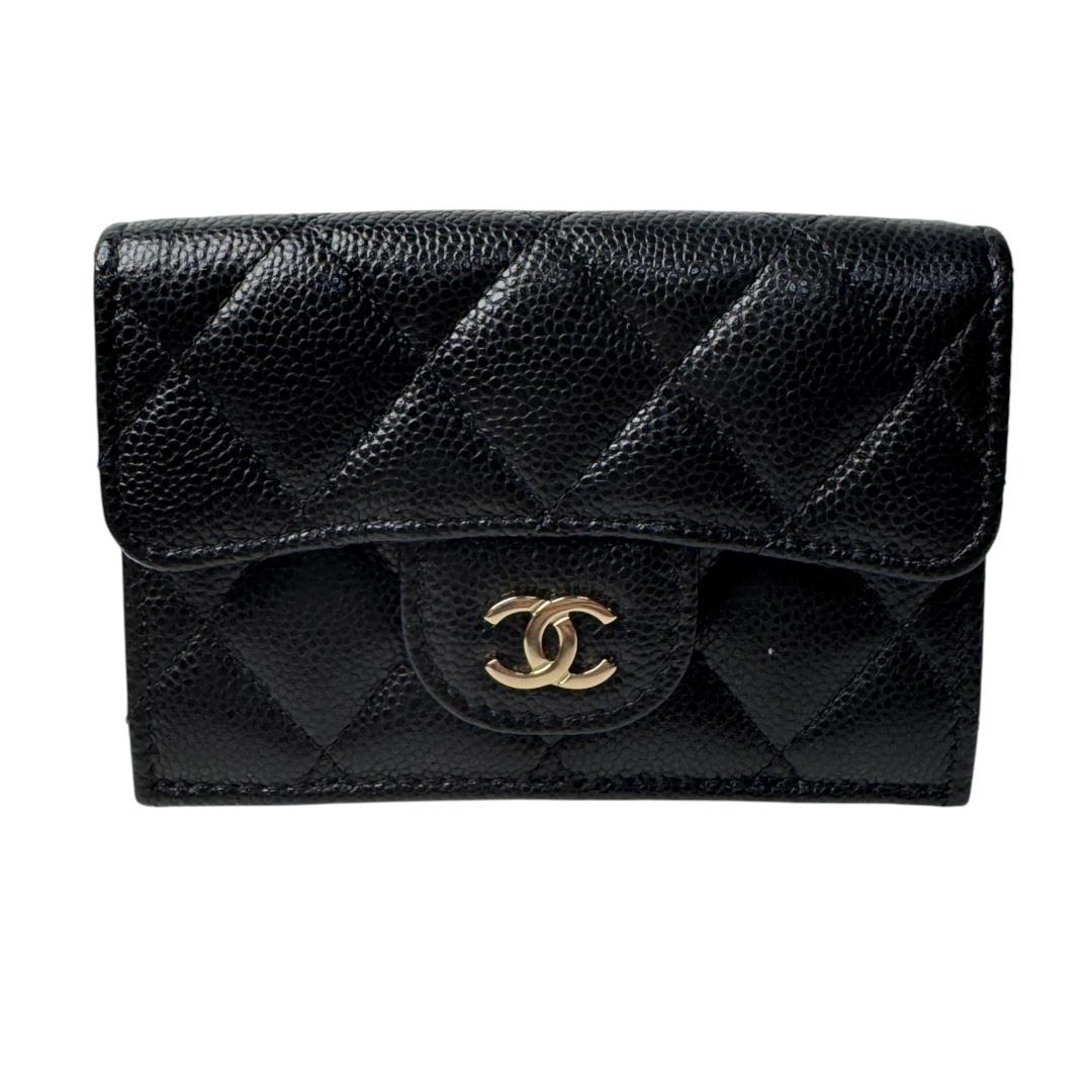 Chanel Quilted Caviar Leather Trifold Wallet — view 2