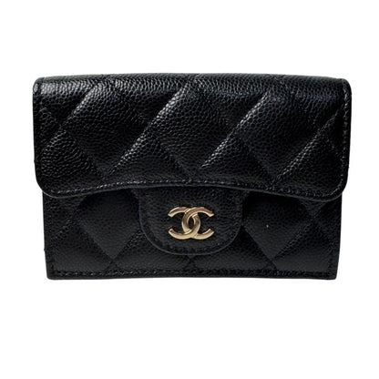 Chanel Quilted Caviar Leather Trifold Wallet — view 2