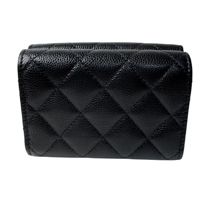 Chanel Quilted Caviar Leather Trifold Wallet — view 3