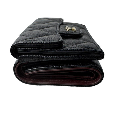 Chanel Quilted Caviar Leather Trifold Wallet — view 4