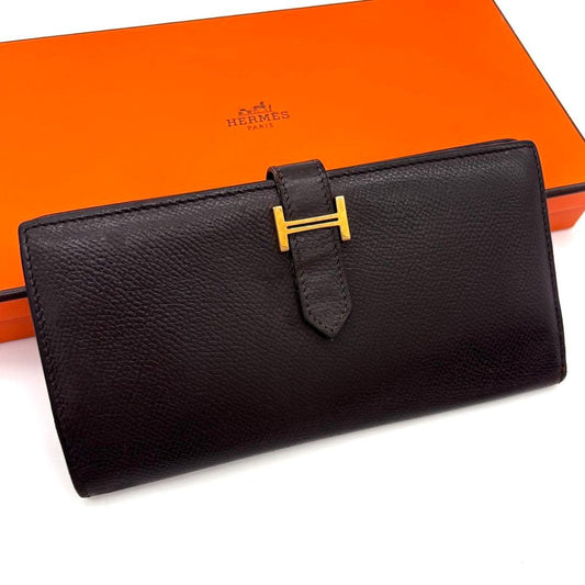 Hermes Bearn Classic Bifold Wallet Epsom Black