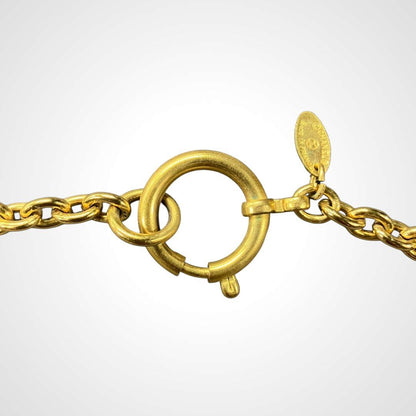 Chanel Gold Coco Mark Vintage Necklace L_069