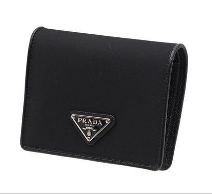 Prada Logo Triangle Nylon Bifold Wallet — view 3