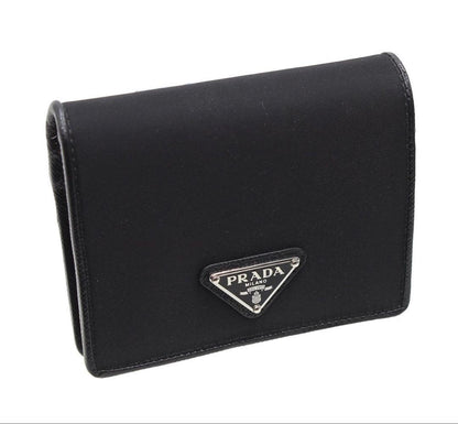 Prada Logo Triangle Nylon Bifold Wallet — view 4