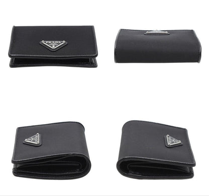 Prada Logo Triangle Nylon Bifold Wallet — view 5